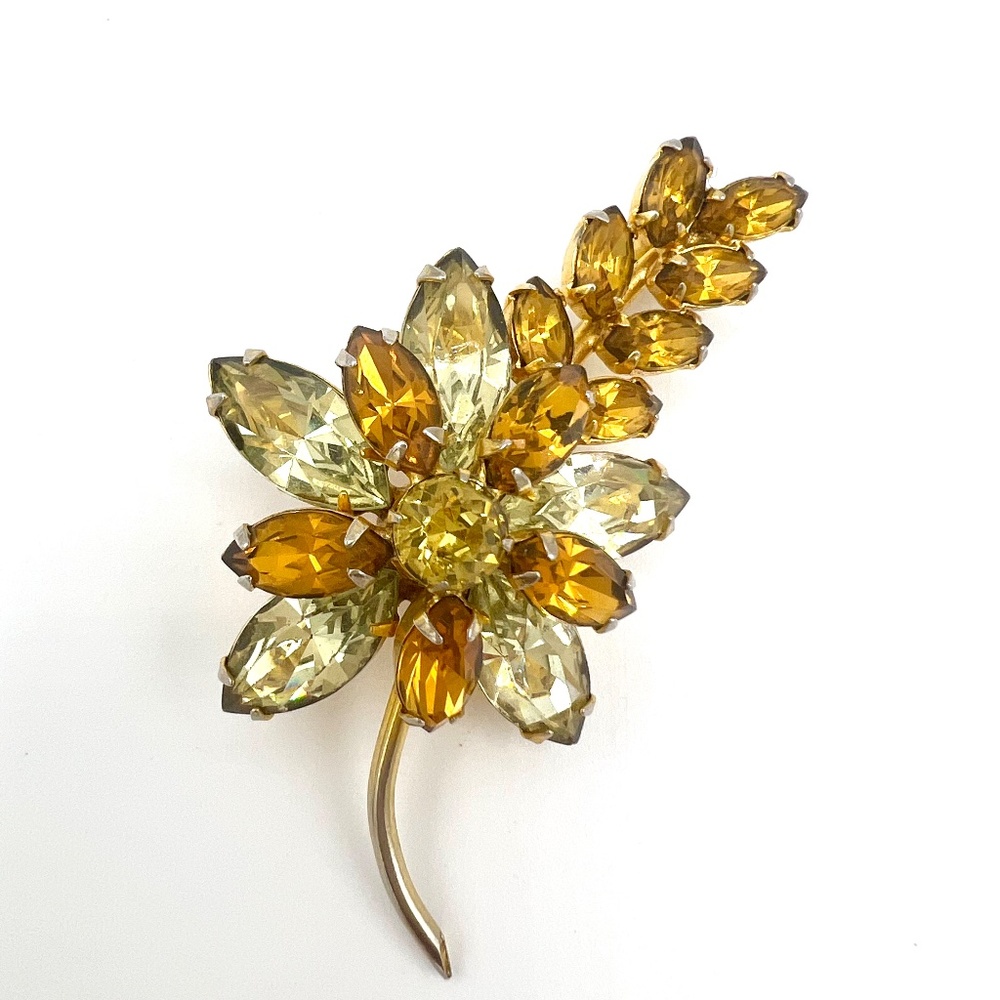 VTG Sherman Rhinestone Brooch - Picture 7 of 9